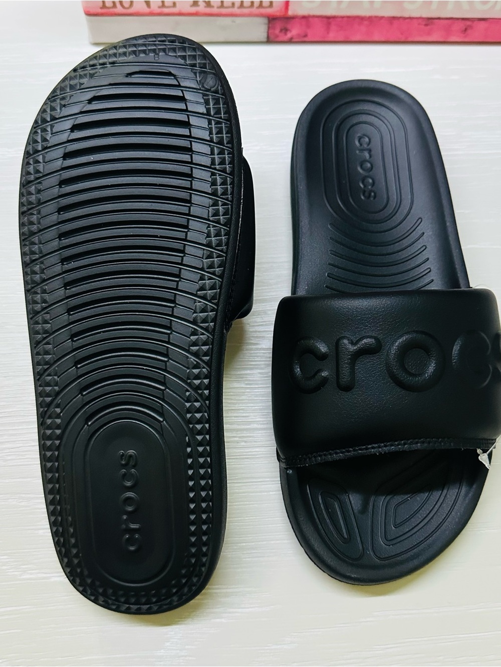 CROCS‎ Black Padded Slide Sandals